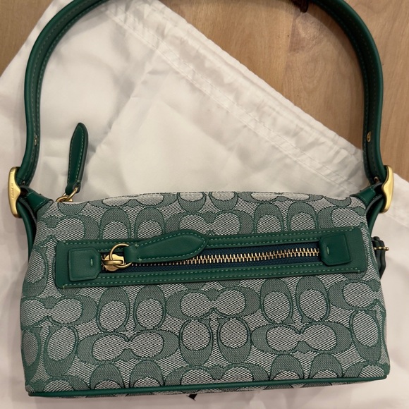 Coach Green Signature Jacquard Demi Shoulder Bag - Picture 2 of 7